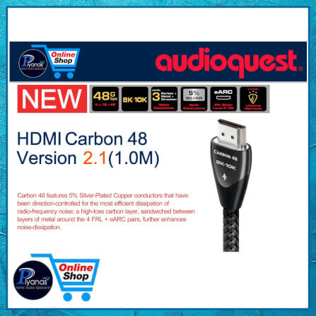 สาย HDMI AUDIOQUEST : HDMI-CARBON 48 VERSION 2.1 (1.0 เมตร)_1